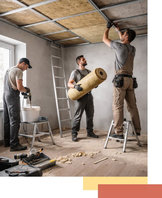 Шумоизоляция потолка в Куйбышеве: профессиональный монтаж и отделка