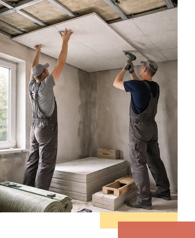 Шумоизоляция потолка панелями ЗИПС в Куйбышеве